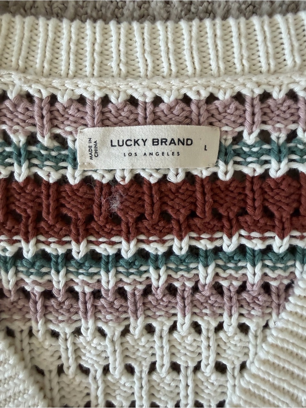 Lucky Brand Button Front Knit Sweater - Picture 3 of 4